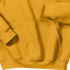 Sudadera con Capucha Amarillo Dorado con Logotipo Bordado y Letras Curvadas, Sudadera con Capucha de Manga Larga para Mujer con Cierre Frontal - Product Image 4