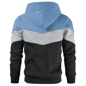 Navy Blue and <b>White</b> <b>Panel</b> Men's Clothing Hoodies Sweatshirts New Arrival Custom Cotton Fleece Material Pullover Hoodies - Product Image 4