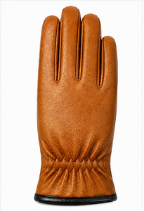 Guantes de moda de piel de cordero de corte ajustado para mujer, guantes cálidos de invierno para escribir mensajes con pantalla táctil, nuevo diseño con logotipo - Product Image 2