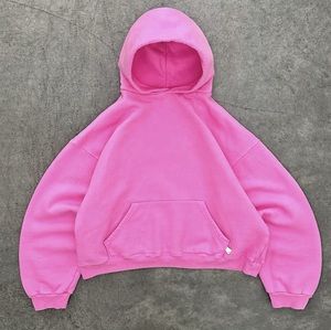 Sweat à capuche baggy surdimensionné à la mode pour hommes, sweat à capuche ample, sans ficelle, streetwear, sweat à capuche épais à épaules tombantes - Product Image 2