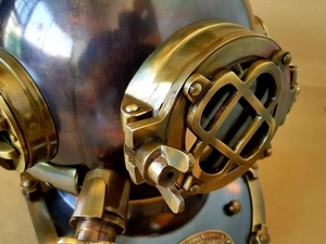 Casco de Buceo Náutico de Metal, Estilo Antiguo de la Marina Real, Acabado Negro, para Regalo para Él - Product Image 4
