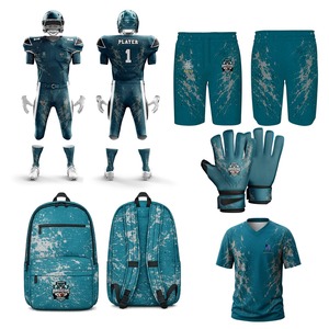 Conjunto de Uniforme de Fútbol Americano Personalizado, Sublimado, Cuello en V, Manga Corta, Absorbe la Humedad, para Hombre Adulto, Equipación del Equipo Broncos - Product Image 4