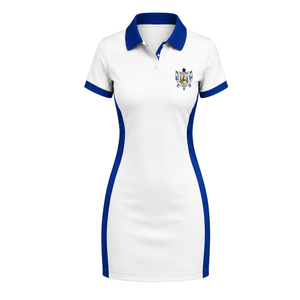 Robe polo athlétique personnalisée Sigma Gamma Rho avec panneau latéral, manches courtes, col, uniforme d'équipe décontracté pour femme, OEM ODM, vente en gros - Product Image 1