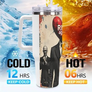 Vaso Térmico Grande de Acero Inoxidable de 40oz con Popote para Iniciativas de Cultura Corporativa - Product Image 6