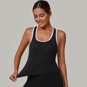 OEM 2026 Nueva Llegada Chaleco Ajustado Personalizado con Cuello en U y Contraste de Color, Compresivo, para Yoga, Entrenamiento, Gimnasio, Fitness y Deportes - Product Image 2