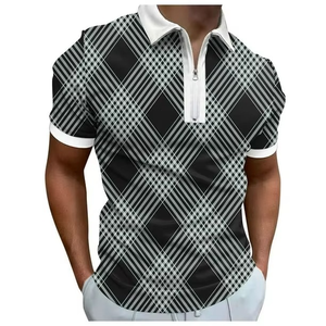 Camisetas de Golf Personalizadas de Talla Grande, Ropa Deportiva Informal, Transpirable, Anti-UV, Ecológica, Tejida, con Serigrafía, para Hombre - Product Image 6