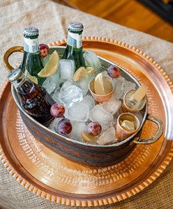 Galvanized Ice Tubs For Parties Events Beverage Cooling Bucket Home Bars Clubs And Outdoor <b>Serving</b> Use Stylish Metal Tub - Product Image 2