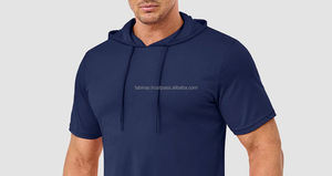 Sweat à capuche à manches courtes pour hommes T-shirts à capuche en coton Sweat léger Pull grande taille Débardeurs pour hommes - Product Image 5