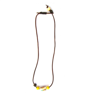 Collar de Corazón con Cuentas de Resina y Detalles Amarillos, con Turquesa y Cuentas de Colores, Estilo Étnico Unisex - Product Image 2