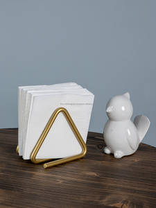 Porte-mouchoirs décoratif pour ustensiles de cuisine Vente en gros Porte-mouchoirs Porte-serviettes multifonctionnel Plaqué or rose fini - Product Image 6