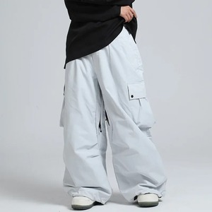 Pantalones Cargo Impermeables Color Rosa para Mujer, Cintura con Cordón, Ropa para Esquí en la Nieve - Product Image 2