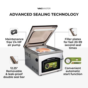 Machine à sceller sous vide, pompe à huile de ½ HP, barre de scellage de 16 pouces, 10 réglages programmables, grande machine à sceller sous vide pour liquides - Product Image 3