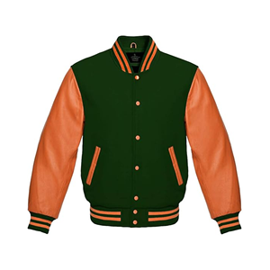 Veste universitaire formelle décontractée pour hommes, haute qualité, grandes tailles, logo personnalisé, veste épaisse avec manches en cuir – Vente en gros - Product Image 5