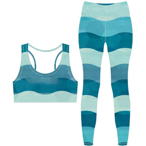 Ensemble de yoga côtelé sans couture pour femmes, vente en gros personnalisée, short taille haute et soutien-gorge de sport, tenue de fitness premium extensible pour la gym - Product Image 1