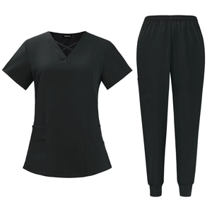 Hospital Uniforms <b>Scrubs</b> Uniform Sets Women Comfortable V-Neck Nursing Work <b>Clothes</b> Short-sleeved Workwear Outfit - Product Image 1