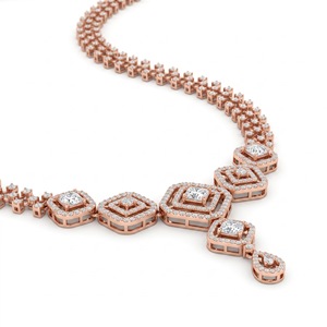 Collier unisexe classique en or plaqué or 18 carats avec diamant central taille poire, style vintage, bijoux de fiançailles, sertissage pavé - Product Image 5
