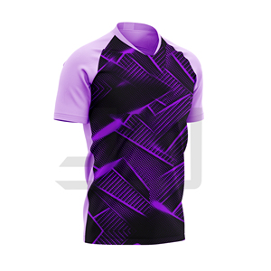 เสื้อฟุตบอลแบบกำหนดเอง เสื้อกีฬาประสิทธิภาพสูง คอวี แขนสั้น ผ้าฝ้าย 100% สำหรับโรงเรียน ชมรม ทีม และกิจกรรมต่างๆ - Product Image 3