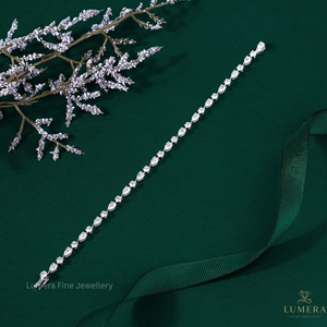 Pulsera de tenis de circonita de moda para pareja, pulseras de lujo con diseño floral, circonita cúbica completa, joyería de boda. - Product Image 6