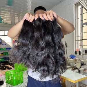 CDYHAIRVN Cheveux vierges indiens naturels ondulés, tissage double trame à la machine, texture douce, qualité supérieure pour salon - Product Image 4