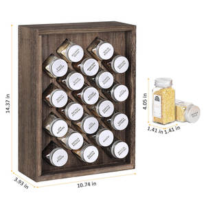 Étagère de rangement de cuisine en bois de qualité supérieure pour les bouteilles d'épices, les herbes, les condiments et les essentiels de cuisine quotidiens, disponible à la vente - Product Image 6