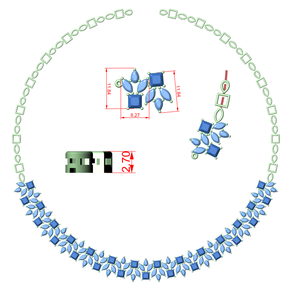The Seraphina Cluster <b>Statement</b> <b>Necklace</b> | Gold Geometric and Diamond Mosaic Collar - Product Image 5