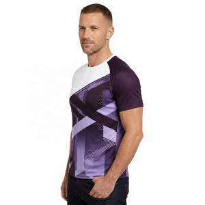 Men's <b>Geometric</b> Pattern Short Sleeve Jersey T-<b>Shirt</b> O-Neck Quick Dry Loose Sporty Design Eco-Friendly for White Silk Screen - Product Image 4