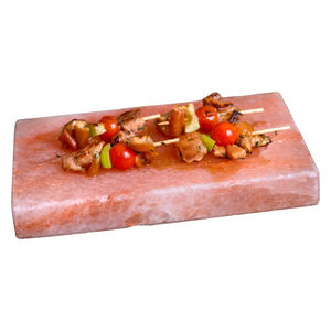 Hot Sale Refined Himalayan Salt Cooking Slab with Stainless Steel Holder Natural <b>Pink</b> Rock Salt Blocks 30x20x5cm - Product Image 2