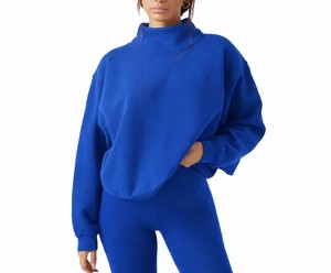 Sweat-shirt à col montant pour femme de haute qualité 350 g/m², multicolore, avec motif personnalisé, en mélange coton-polyester, molletonné, pour l'automne - Product Image 2