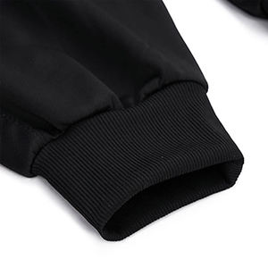 Conjunto Deportivo Negro para Hombre, Diseño a Rayas, Chaqueta con Cierre Completo y Pantalones, Poliéster Transpirable, Ropa de Otoño - Product Image 2