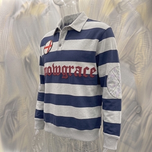 เสื้อรักบี้ลายทางสโนว์เกรซแขนยาว ปกคอพับ ปักโลโก้ ทรงปกติ สำหรับผู้ใหญ่ ทุกฤดูกาล - Product Image 2