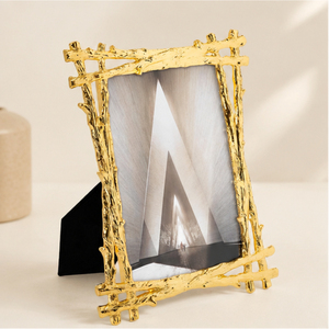 Luxury Gold <b>Twig</b> Metal Photo Frame Wholesale Handcrafted Branch Picture Frame Bulk for Tabletop Living Room & Hotel <b>Decor</b> - Product Image 5