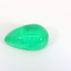 Esmeralda Natural en Forma de Pera, Cabujón, Gema Verde, Piedra Suelta Genuina, Grado Excelente y Raro para Joyería Fina - Product Image 1