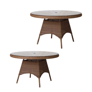 Premium Quality <b>Round</b> Rattan Dining <b>Table</b> Home <b>Outdoor</b> Patio Garden Furniture Umbrella Hole 4 Seater Woven Wood Rattan <b>Table</b> - Product Image 6
