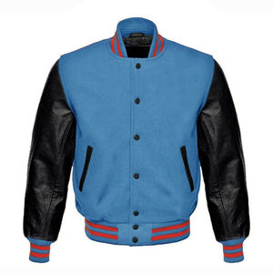 Blouson universitaire tendance personnalisé, col montant, logo avant, 100 % laine premium, imperméable, design hiver pour un style streetwear élégant, unisexe - Product Image 3
