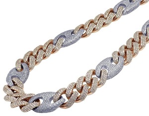 Heavy <b>Iced</b> <b>Out</b> Silver Plated Cuban Link <b>Chain</b> with Moissanite Diamonds Bold Hip Hop Necklace for Men-Gift for Party - Product Image 2