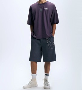เสื้อยืดครอปวินเทจผู้ชาย ล้างสีแบบแอซิด 100% โพลีเอสเตอร์ทวิล ระบายอากาศได้ดี ไซส์พลัส รับสกรีนโลโก้ สตรีทแวร์ ฮิปฮอป ODM - Product Image 3