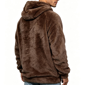 Sudadera con Capucha de Forro Polar Sherpa Cálida para Hombre y Mujer, Suave y Afelpada, para Invierno, con Bolsillo, Logotipo Personalizado, Ecológica, Venta al por Mayor - Product Image 6