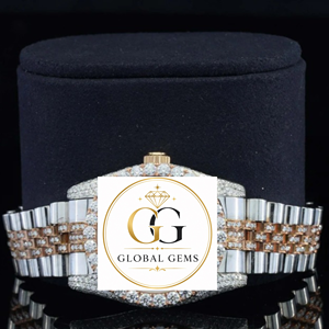 Reloj de Lujo con Diamantes de Imitación VVS Moissanite, Fabricación India, Nuevo, Mecánico, con Pantalla Analógica, Acero Inoxidable, Cristal de 20 mm, al Mejor Precio - Product Image 4