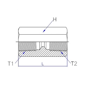 Accesorio de tubería hembra a hembra, BSPT - Product Image 5