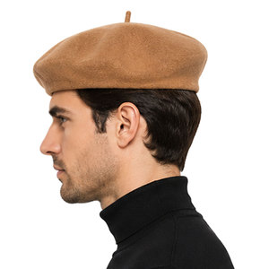 Elegant Wool <b>Beret</b> Hat Soft Felt French Style Winter Fashion Headwear Warm Everyday Streetwear Travel And Casual Wear - Product Image 2
