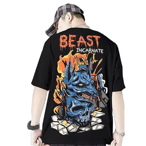 Camisetas de algodón para hombre al por mayor, de manga corta, con relieve 3D, personalizadas, anti-bolitas, de secado rápido, tallas grandes - Product Image 3