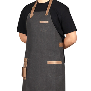 Delantal Unisex de Lona y Cuero Resistente con Correa Ajustable para Uso en Restaurantes y Bares - Product Image 3