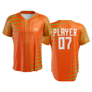 Maillots de baseball universitaires personnalisés, logo imprimé numériquement sur le devant, manches courtes, extensibles dans quatre directions, 100% polyester, maillots de softball - Product Image 6