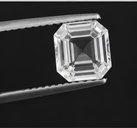 Pierre précieuse en quartz blanc taille émeraude octogonale à facettes 10x8 mm pour bagues, pendentifs, boucles d'oreilles et bijoux sur mesure
