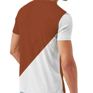 T-shirt Homme Personnalisé Bicolore Oversize Respirant 320g Coton Premium Décontracté Streetwear Manches Courtes Tie-Dye Vente en Gros - Product Image 2