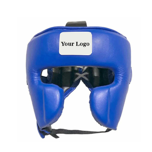 DAWNFROCE FIGHT GEARS Boxing <b>Set</b> Headgear Gloves Groin Guard Blue PU Durable Breathable Protective Training Equipment - Product Image 3