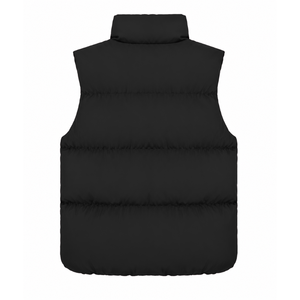 Custom NCBW Coalition Puffer vest embroidered logo on front <b>black</b> and gold color sleeveless <b>jacket</b> for female - Product Image 3