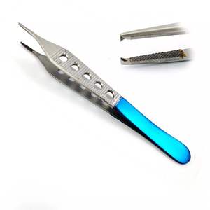 Pinzas Adson para tejido, 12 cm, acero inoxidable, 1x2 dientes, anatomicas, rectas, para cirugía general, certificadas CE, clase I - Product Image 1