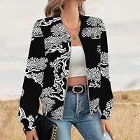 Blouson Bomber Hiver Personnalisé pour Femme Grande Taille, Manteau Décontracté à Bouton Unique, Manches Longues, Col Montant, Chaud et Tendance