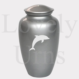 Urna Funeraria Decorativa con Diseño de Delfín para Cenizas Humanas, Recuerdo Conmemorativo con Temática Oceánica - Product Image 2